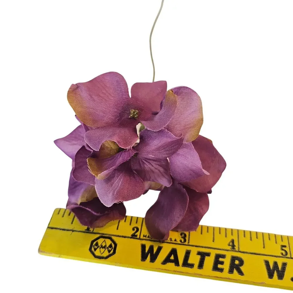 Artificial Silk Flower Stems Beige Purple Floral Craft Wedding Decor Lot of 53
